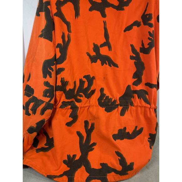 Cabelas Orange Camp Hunting Jacket Quilt Lined Size Large Insulated Outdoors - Picture 10 of 11